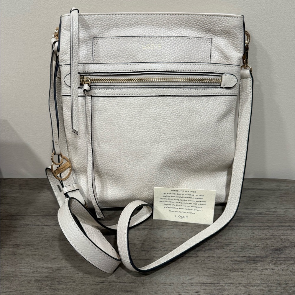 Women's Pippa leather crossbody bag in creamy/tan